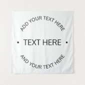 Einfaches, moderner bearbeitbarer Text | Weiß und Wandteppich (Vorderseite)