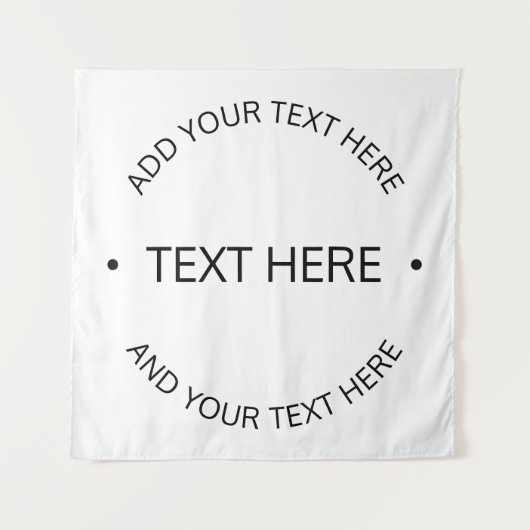 Einfaches, moderner bearbeitbarer Text | Weiß und Wandteppich (Vorderseite)