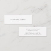 Einfaches moderner Entwurfs-weißes Mini Visitenkarte (Vorne/Hinten)