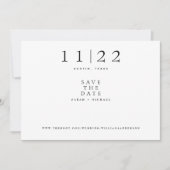 Einfaches, moderner Text, der nur horizontal verhe Save The Date (Vorderseite)
