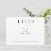 Einfaches, moderner Text, der nur horizontal verhe Save The Date (Stehend Vorderseite)