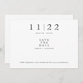 Einfaches, moderner Text, der nur horizontal verhe Save The Date (Vorne/Hinten)