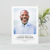 Einfaches modernes 2-Seiten-Foto-Beerdigungsprogra Programm (Stehend Vorderseite)