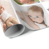 Einfaches modernes 30-Foto-Collage Geschenkpapier (Rolleneckpunkt)