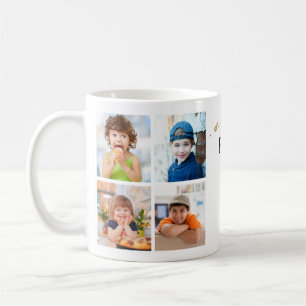 Einfaches Modernes 8-Foto-Collage We Love You Pop Kaffeetasse