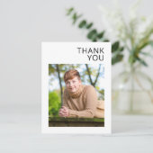 Einfaches modernes Abschluss Foto Vielen Dank Postkarte (Stehend Vorderseite)