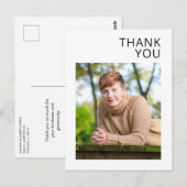 Einfaches modernes Abschluss Foto Vielen Dank Postkarte (Vorne/Hinten)
