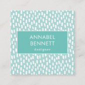 Einfaches modernes abstraktes Minzgrün Quadratische Visitenkarte (Vorderseite)