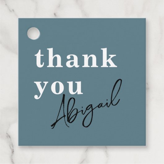 Einfaches modernes Aquamarines Brautparty Geschenkanhänger (Vorderseite)