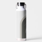 Einfaches, modernes Arch mit Monogramm-Initial Trinkflasche (Vorne)