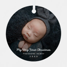 Einfaches modernes Baby-Foto Ornament Aus Metall
