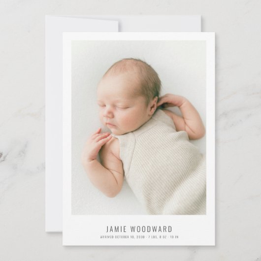 Einfaches modernes Baby-Girl-Foto (Vorderseite)