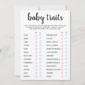 Einfaches, modernes Babytrait | Klassische Keepake Einladung (Vorderseite)