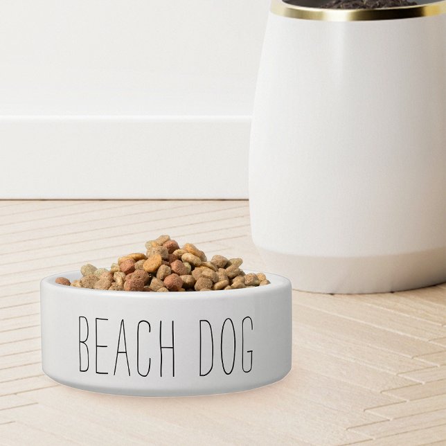 Einfaches modernes Bauernhaus Style Beach Dog Napf (Von Creator hochgeladen)