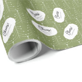 Einfaches modernes Baum-Muster Geschenkpapier (Rolleneckpunkt)