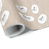 Einfaches modernes Baum-Muster Geschenkpapier (Rolleneckpunkt)