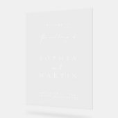 Einfaches, modernes Begrüßungszeichen Acrylschild (Winkel)