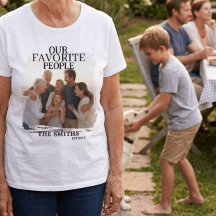 einfaches modernes benutzerdefiniertes Familienfot