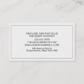 Einfaches, modernes Berufliches Blaues Meer Visitenkarte (Rückseite)