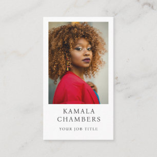 Einfaches, modernes Berufliches Business-Foto Visitenkarte