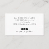 Einfaches modernes Berufliches Foto Visitenkarte (Rückseite)