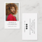 Einfaches modernes Berufliches Foto Visitenkarte (Vorne/Hinten)