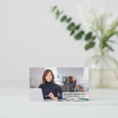 Einfaches, modernes Berufliches Foto Visitenkarte (Stehend Vorderseite)