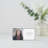 Einfaches modernes Berufliches Foto Visitenkarte (Stehend Vorderseite)