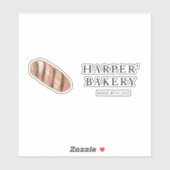 Einfaches, modernes, Berufliches Öko für Bäckereie Aufkleber (Blatt)