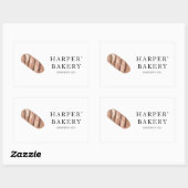 Einfaches, modernes, Berufliches Öko für Bäckereie Rechteckiger Aufkleber (Blatt)