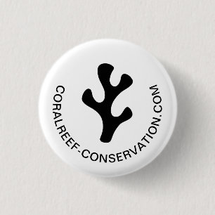Einfaches, modernes Berufliches Schwarz-weiß-Coral Button