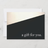 Einfaches, modernes Black Gold-Weihnachtsgeschenk (Vorderseite)