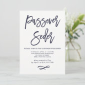 Einfaches, modernes Blau- und Weißpesserwasser Einladung (Stehend Vorderseite)