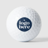 Einfaches Modernes Blaues Logo Golfball (Vorderseite)