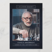 Einfaches, modernes Blue & White Beerdigungsprogra Programm (Vorderseite)