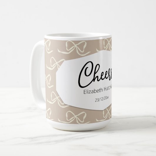 Einfaches modernes Bogenmuster Kaffeetasse (Vorderseite Links)