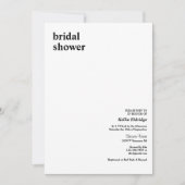 Einfaches modernes Brautparty Einladung (Vorderseite)