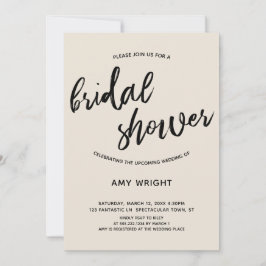 Einfaches, modernes Brautparty für Handschriften i Einladung