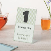 Einfaches modernes Bunco-Tisch-Ein-Karten-Set  Sockelschild (In SItu)
