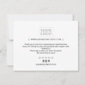 Einfaches, modernes Business-Paket Vielen Dank Dankeskarte (Rückseite)