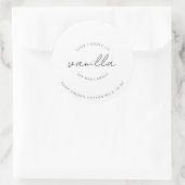 Einfaches, modernes Candle Label Runder Aufkleber (Tasche)