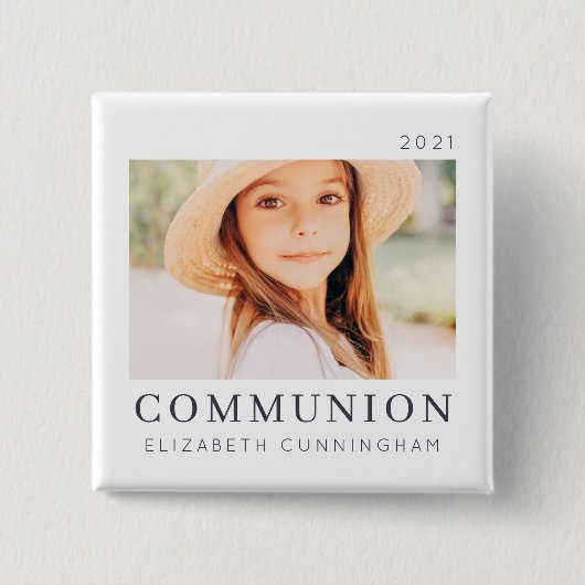 Einfaches, modernes Chic Custom First CommunityFot Button (Vorderseite)