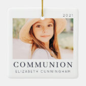 Einfaches, modernes Chic Custom First CommunityFot Keramikornament (Rückseite)