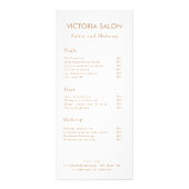 Einfaches, modernes Chic Einzigartiges Weißes Salo Werbekarte (Vorne)