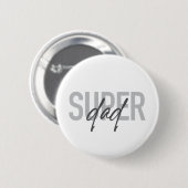 Einfaches, modernes, cooles Design Super Vater Button (Vorne & Hinten)