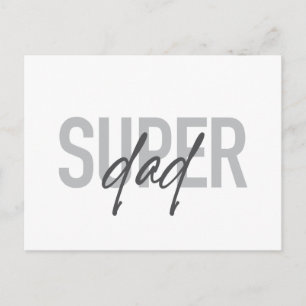 Einfaches, modernes, cooles Design Super Vater Postkarte