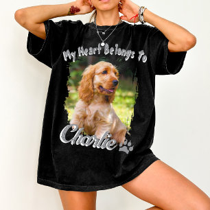 Einfaches modernes Cooles für Haustiere, Mein Herz T-Shirt