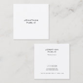 Einfaches, modernes Design Berufliche Vorlage Quadratische Visitenkarte (Vorne/Hinten)