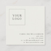 Einfaches, modernes Design für Ihr Logo Quadratische Visitenkarte (Vorderseite)