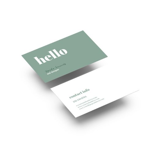 Einfaches, modernes Design, grün und weiß Hintergr Visitenkarte